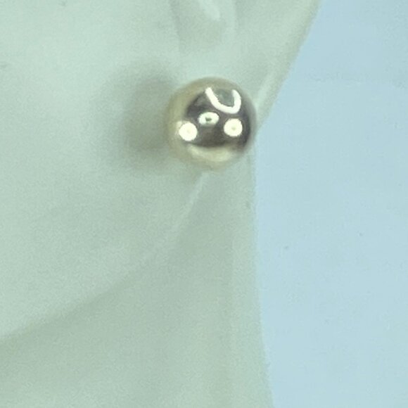 Tiffany & Co. Hard Wear Sterling Silver Ball Stud Earrings w/bag JR576 - Picture 1 of 9
